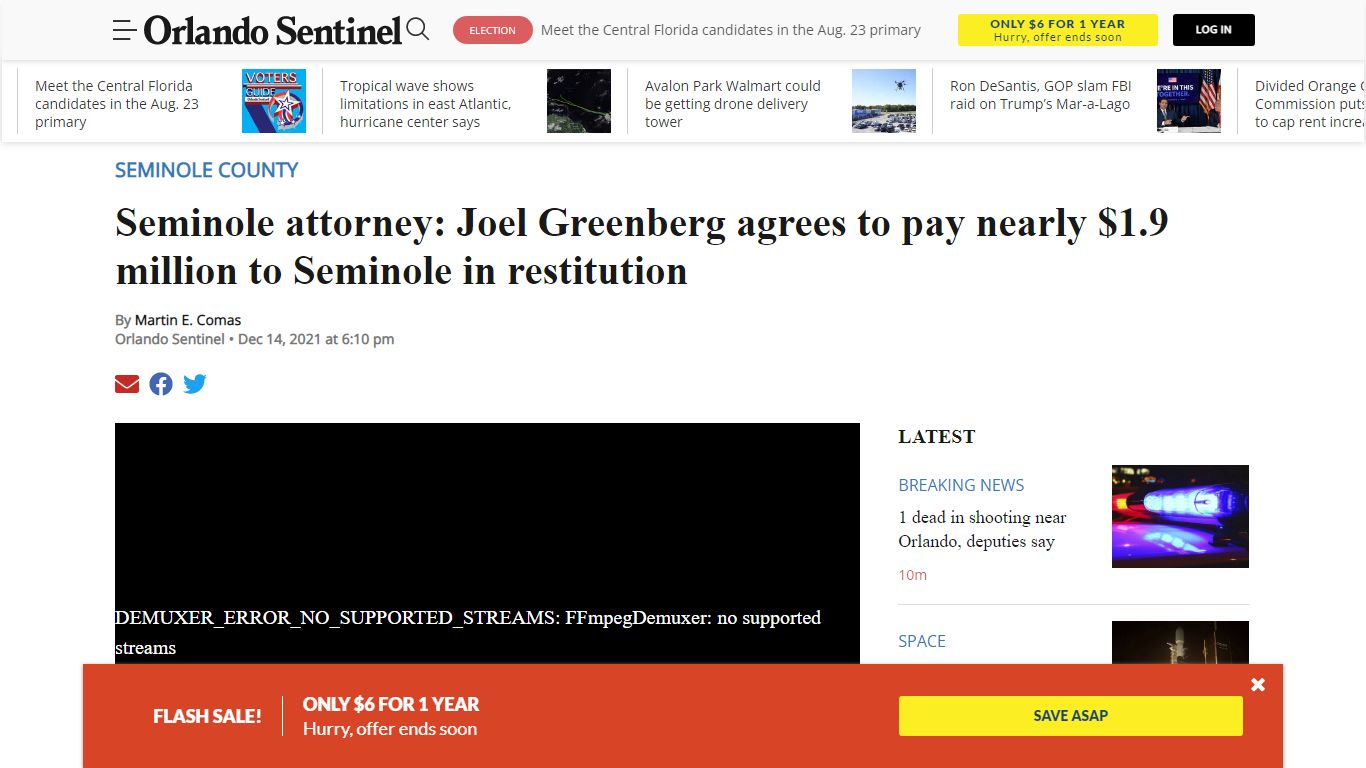 Seminole attorney: Joel Greenberg agrees to pay nearly $1 ...